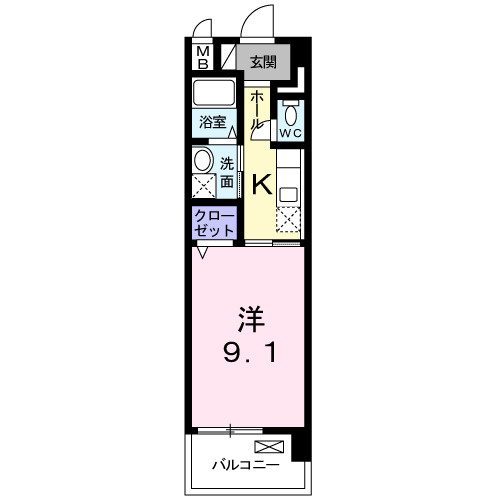 シカタ　シャンブレットⅡの間取り