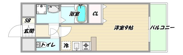 大阪市淀川区宮原２丁目の賃貸マンションの間取り