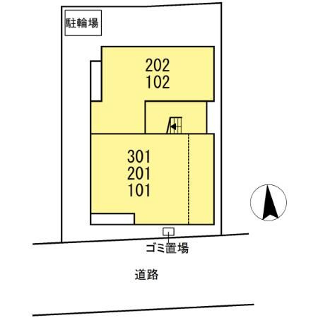 シェソワ自由が丘の区画図