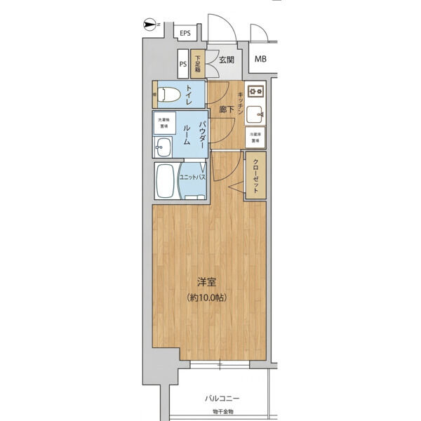 名古屋市中区富士見町の賃貸マンションの間取り