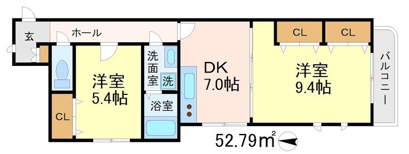 世田谷区砧６丁目の賃貸マンションの間取り|屋です