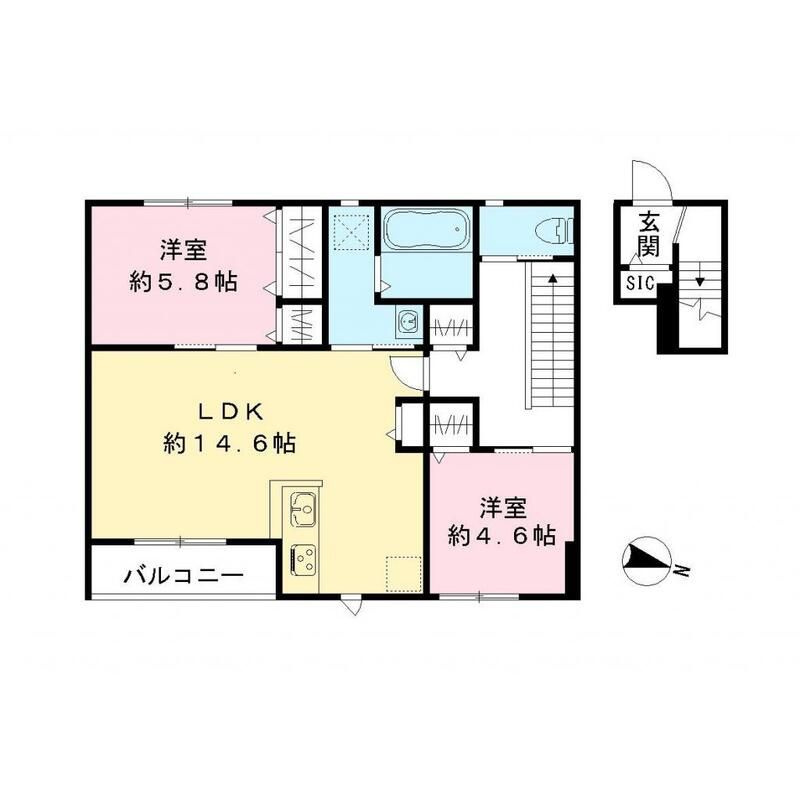 ポプリ中山の間取り