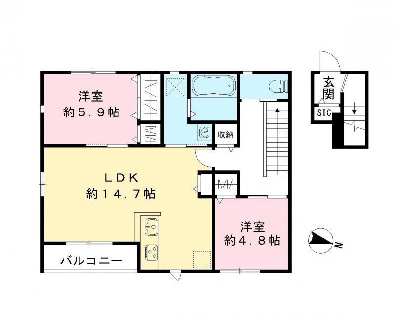 ポプリ中山の間取り