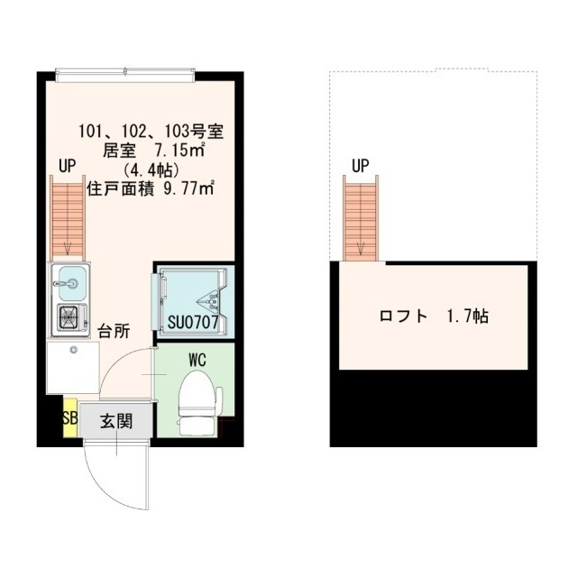 目黒区中央町２丁目のアパートの間取り