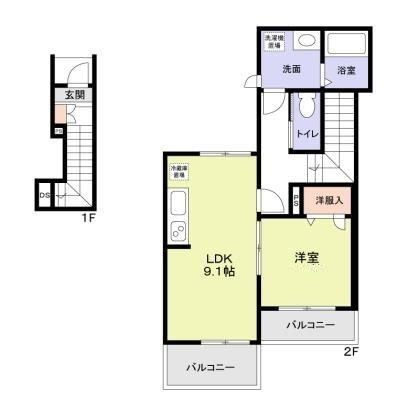 ルナ・ポートの間取り|間取りです。