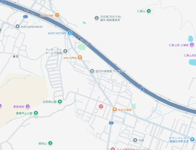 姫路市北原　新築一戸建ての地図