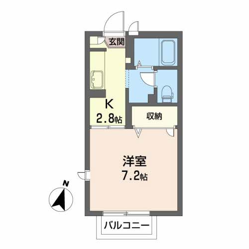 アヴニール北仙北Ⅱの間取り