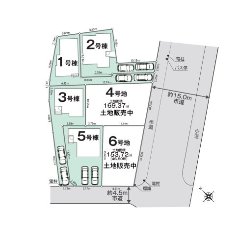 土浦市中央2丁目1期　新築戸建　2号棟の区画図