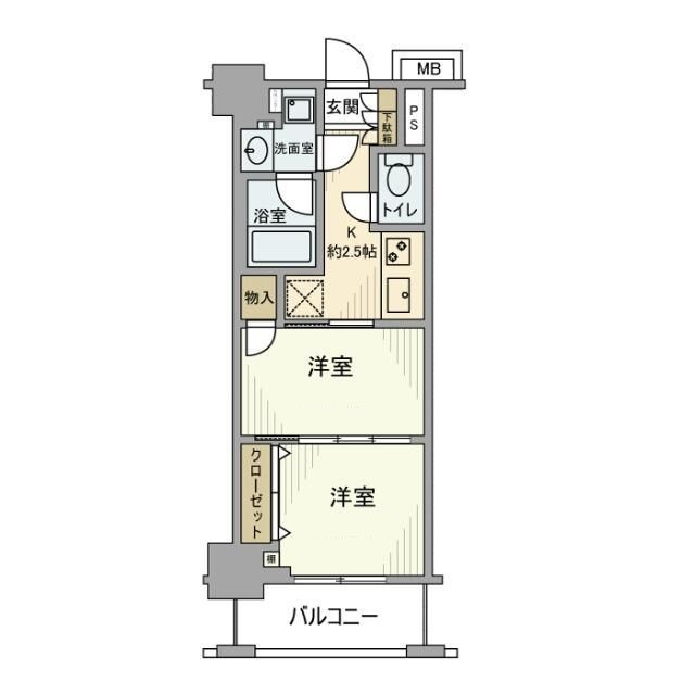 日神デュオステージ船橋の間取り|間取りです。