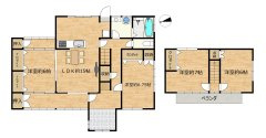 【間取り】 | 仲介手数料無料！二俣瀬小学校に通えるリフォーム済み中古住宅　宇部市車地 | お客様のご意見を凝縮した使いやすい間取り