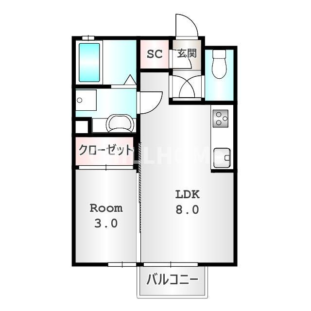 ブルーサファイア　Ａの間取り|当社、チルホームのHPもご覧ください(^^)/物件情報多数♪