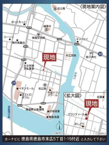 クレイドルガーデン徳島市末広町第2の地図