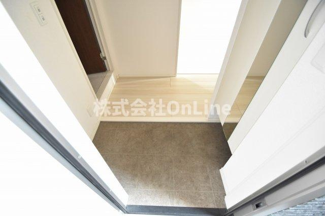 東大阪市足代北２丁目のアパートの玄関
