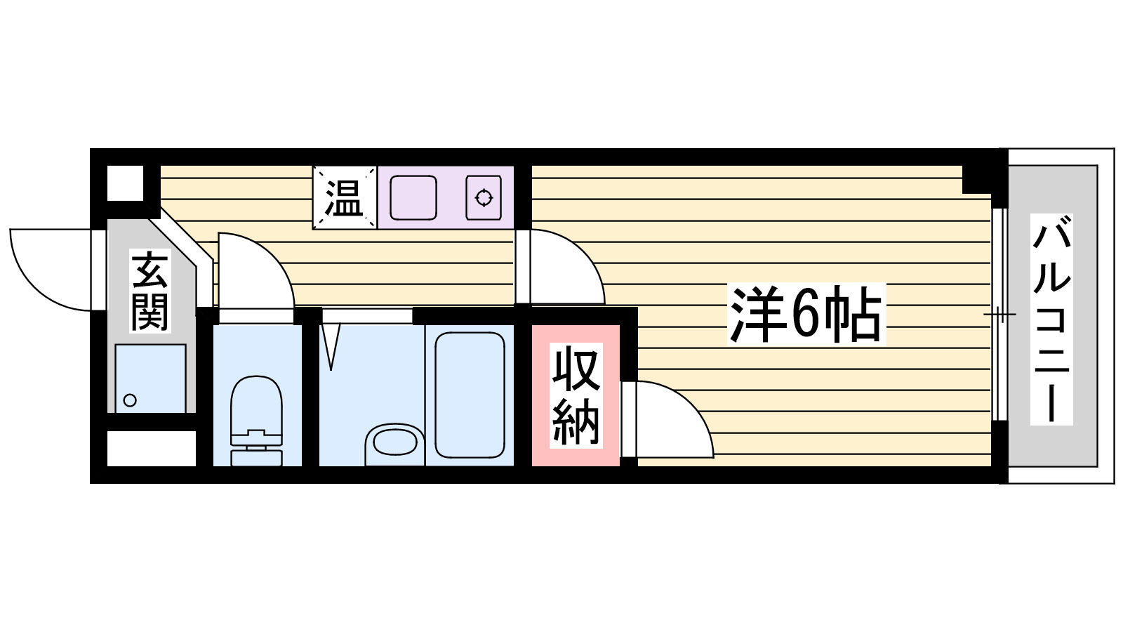 シングルマンション二見の間取り