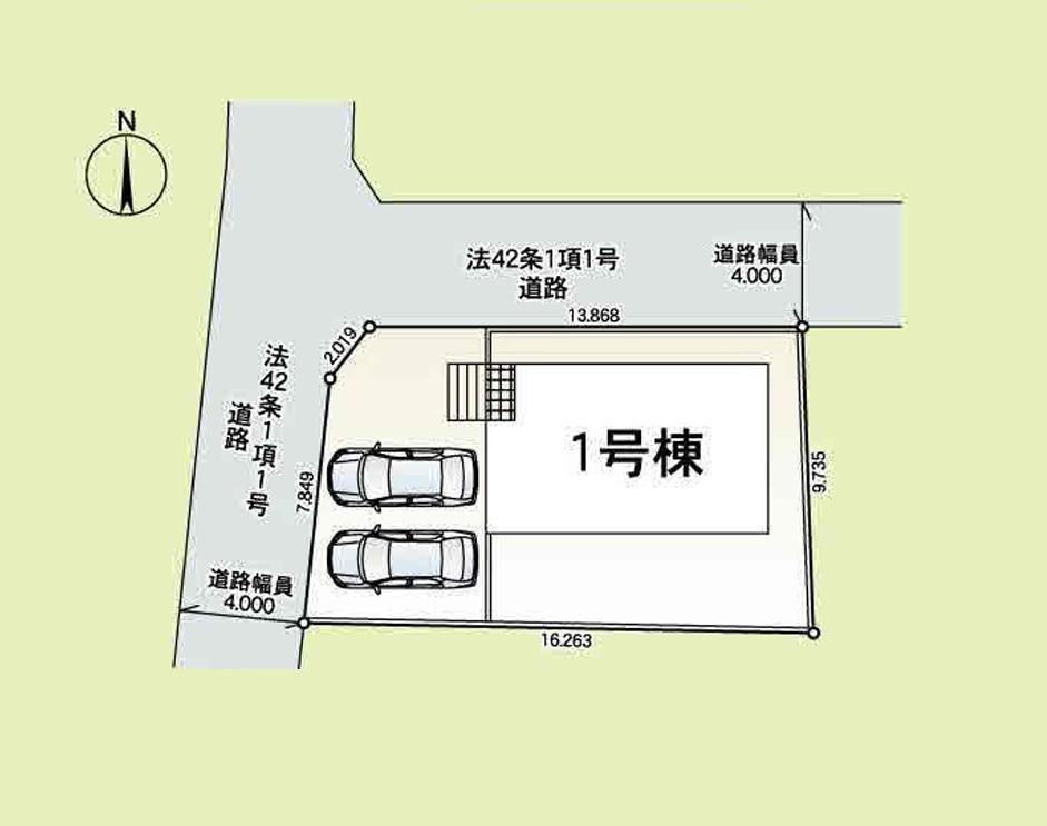 土浦市都和第3　新築戸建の区画図