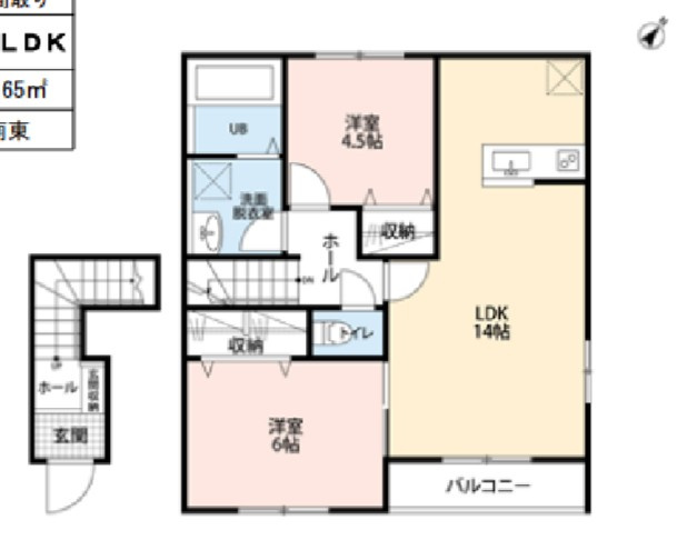 リーブルファイン川越岸町の間取り