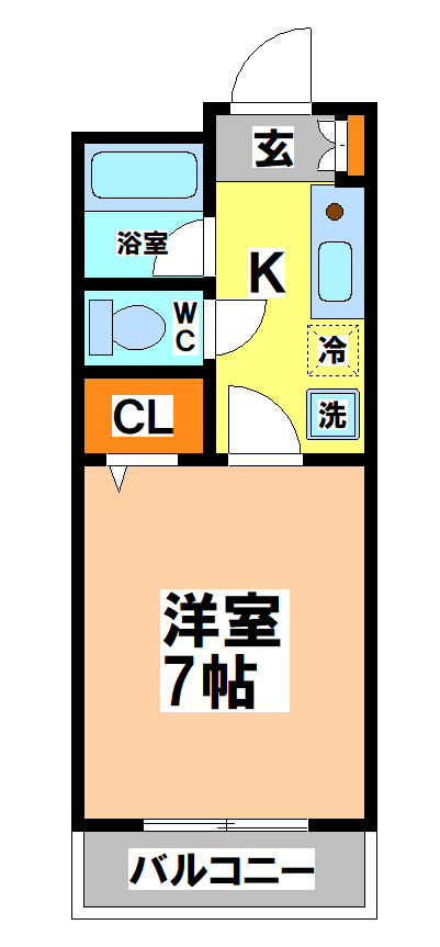 小金井市東町４丁目のアパートの間取り