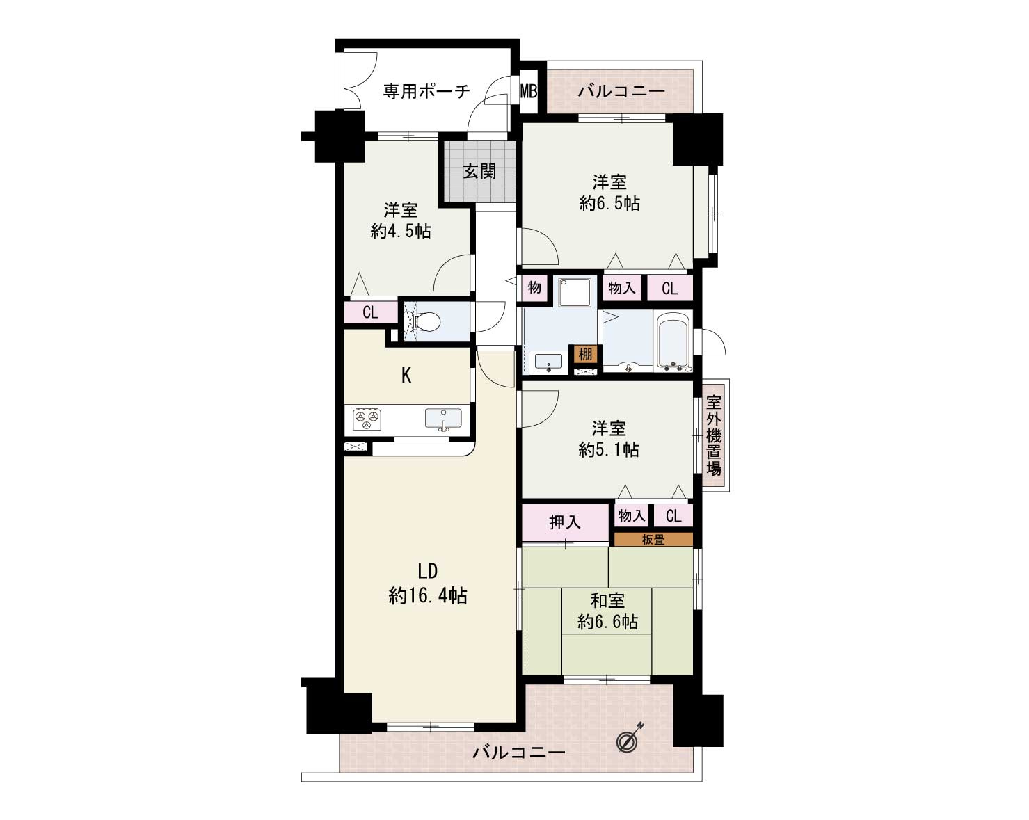 アステージ忠岡の間取り