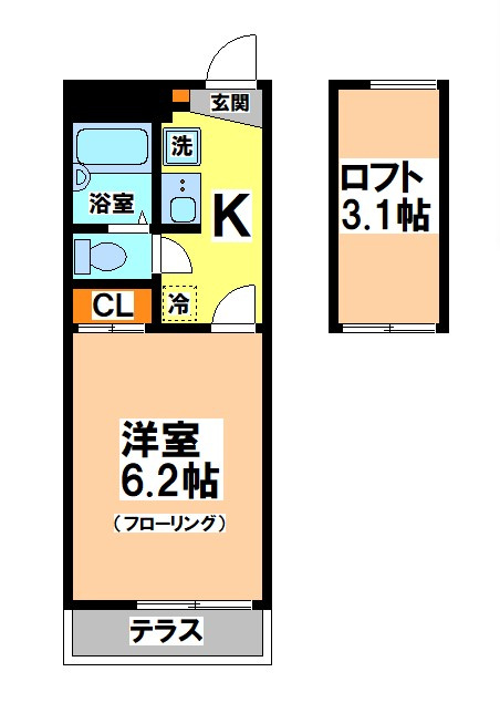 三鷹市井口１丁目のアパートの間取り