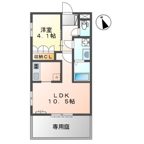 直方市大字下境のアパートの間取り