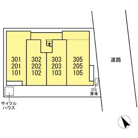 アンジュール新田の区画図