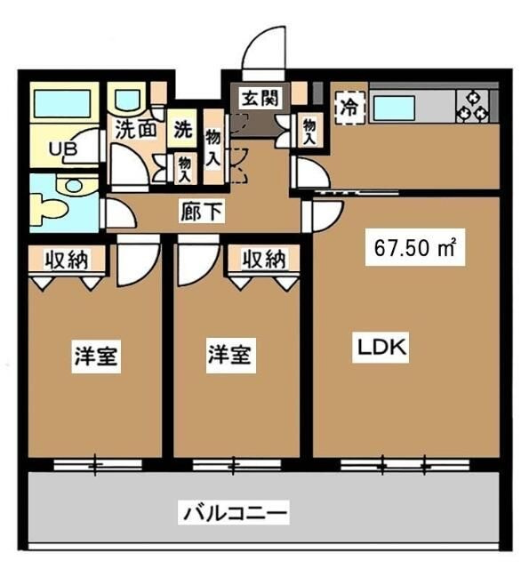 瀬田フラットの間取り
