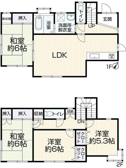【間取り】 | アトムセレクト船橋市大穴南２丁目中古戸建て