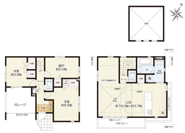 国分寺市富士本１丁目15期　中央線　国立駅　新築戸建の間取り