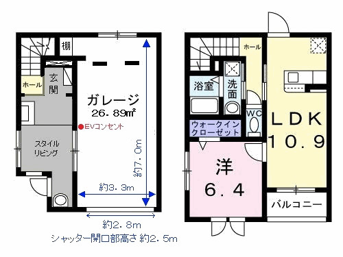 ベルシェールⅠの間取り