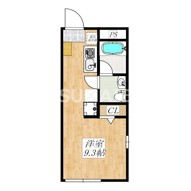 ヴァンヴェール滝野川の間取り|全室角部屋の1Ｋです☆