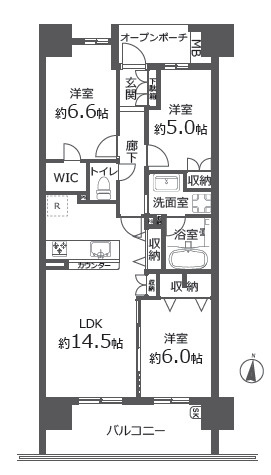 プラウド浦和仲町マークスの間取り