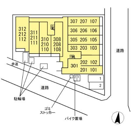 セレスティア大谷田の区画図