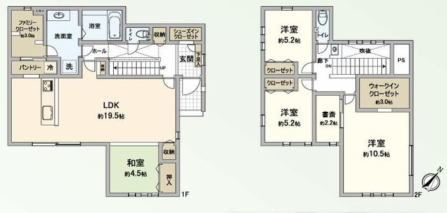 日高市高麗川　中古売戸建の間取り