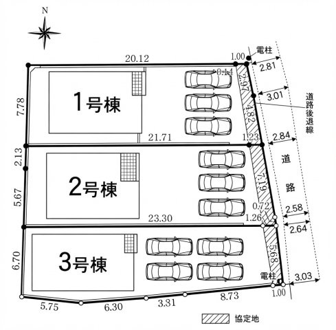 【区画図】 | 半田市向山町第2　2号棟【仲介手数料0円】