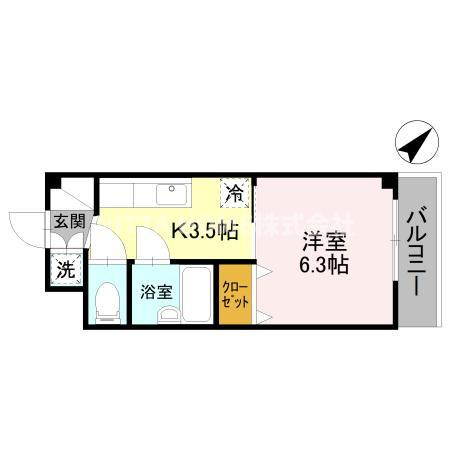 オークサンガの間取り|家具家電付き◆綾部駅徒歩すぐ◎コンビニやスーパーなど徒歩近く＊