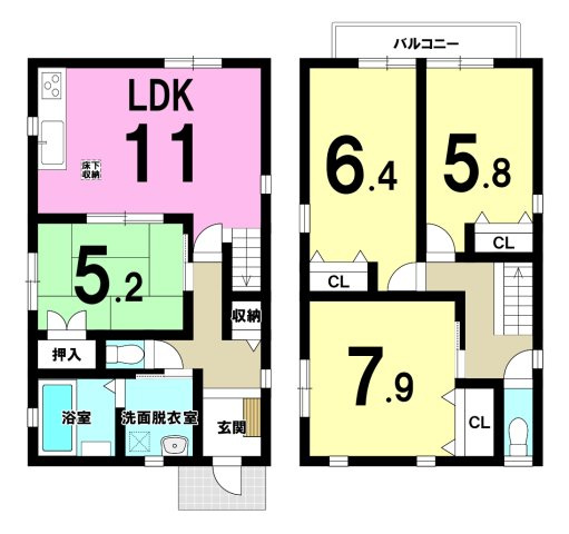 中古戸建の間取り
