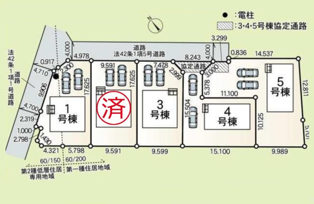 土浦市中村南第11　新築戸建　3号棟の区画図