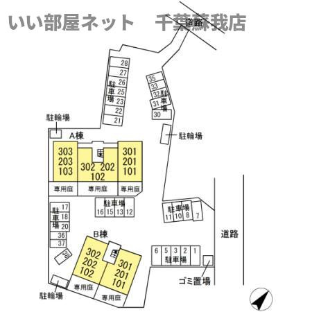 サンクレールＡＢ　Ａの区画図