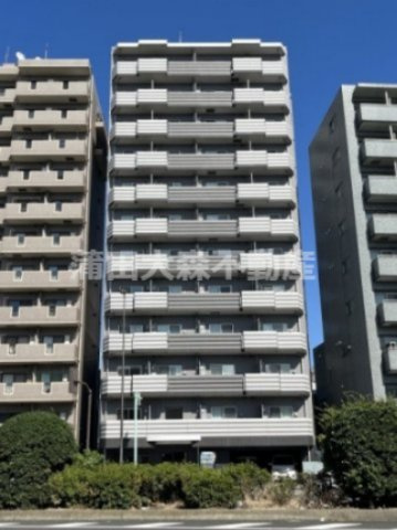 PREMIUM CUBEプレミアムキューブ大森本町の外観|2012年12月築　RC鉄筋コンクリート造地上12階建て1R～1LDK総戸数61戸
東京都大田区大森本町2丁目　京浜急行本線平和島駅近、大森海岸駅も徒歩圏内