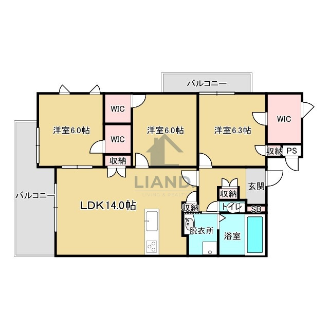 Raffina大濠　舞鶴小学校区の間取り|Raffina大濠