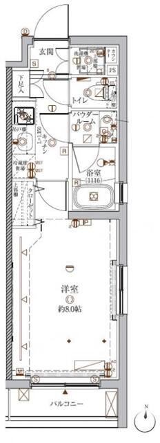 クレイシア目黒都立大学の間取り