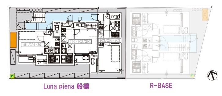 Luna piena 船橋(ルナ ピエーナ フナバシ)の区画図