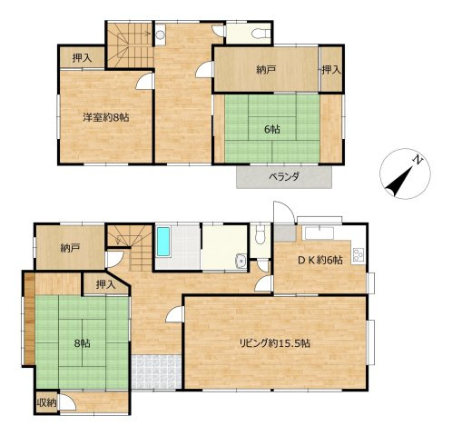 宇部市厚南中央三丁目　戸建ての間取り|【リフォーム企画中】現況間取り図