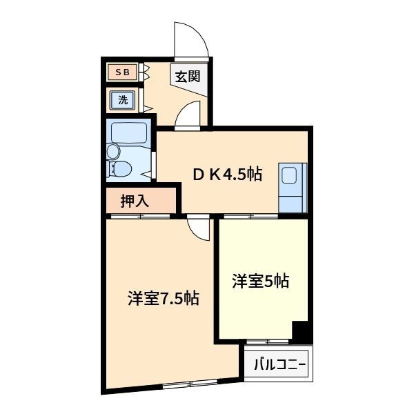 光井グランドハイツの間取り