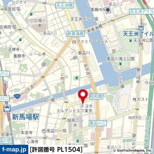 グランヴァン東品川の地図