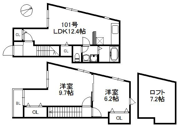 ベルカーサ花畑の間取り|使い勝手の良い間取りです♪