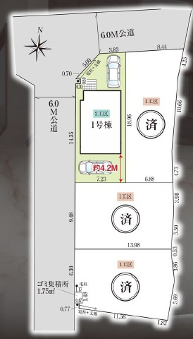 グラファーレ八千代市高津１６期の区画図
