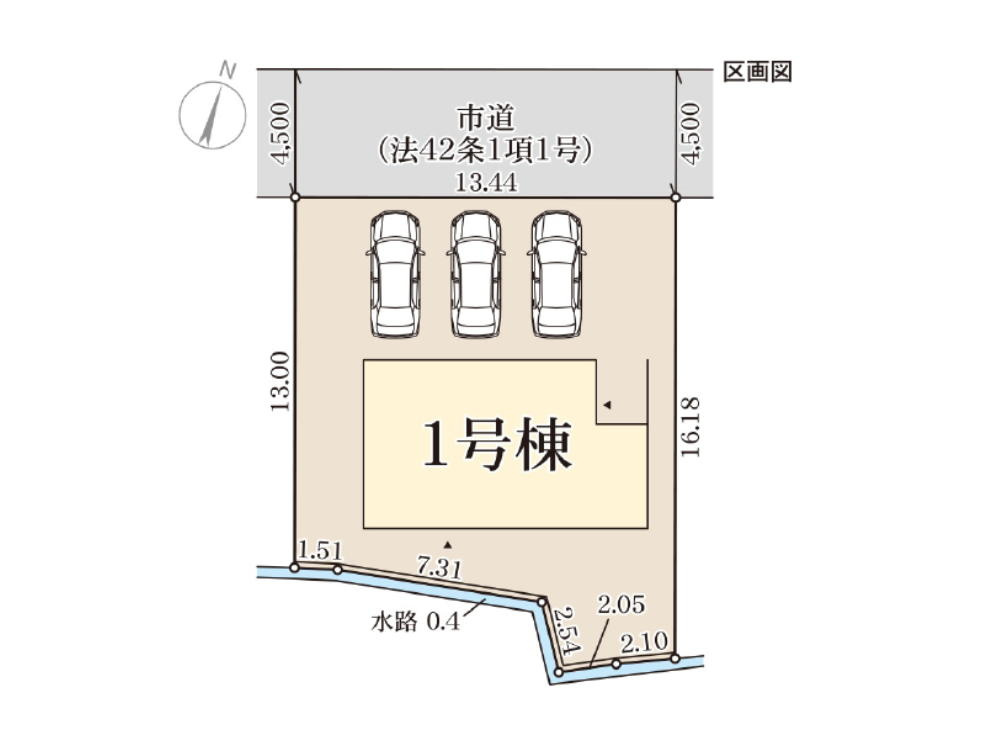 haji081倉敷真備町有井第2 新築分譲住宅の区画図