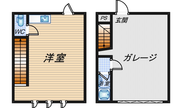 玉井町Garage Houseの間取り