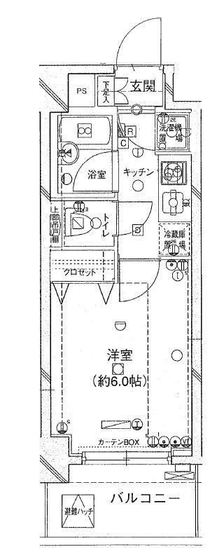 パレステュディオ目黒東の間取り|間取りです。